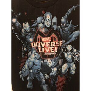 MARVEL UNIVERSE LIVE (2 Sided)‎ North American Tour Men's Sz M Hulk Spiderman